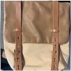 Lowell Canvas Leather Backpack